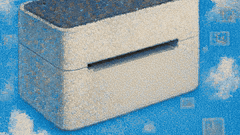 Thermodrucker in schwarzweiß